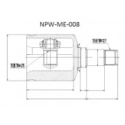 Вътрешно ляво каре NPWME008 Mercedes A Klass