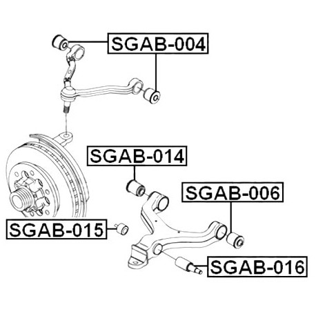 Тампон преден долен носач 4451709001 SGAB016 Ssang Yong Actyon