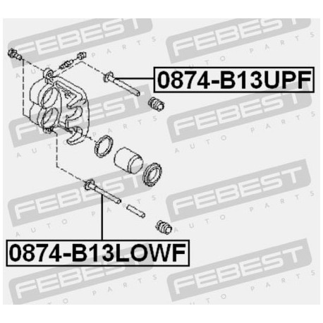 Водач преден спирачен апарат 26231FE001 0874B13LOWF Subaru