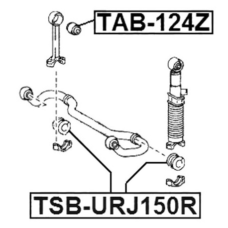 Тампон стабилизираща щанга 4881860020 TSBURJ150R Toyota