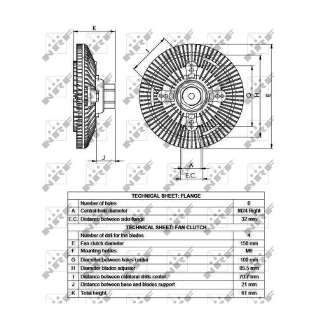 Виско съединител 2108269T00 49551 Nissan Cabstar