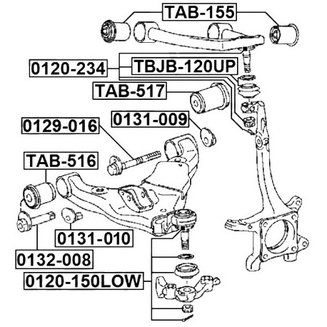 Регулираща втулка 4840960040 0132008 Toyota Lexus