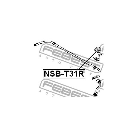 Тампон 54613JG15C NSBT31R Nissan X-Trail задна стабилизираща щанга