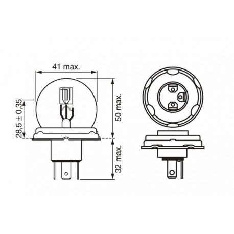 Крушка фар R2 1 987 302 023 BOSCH