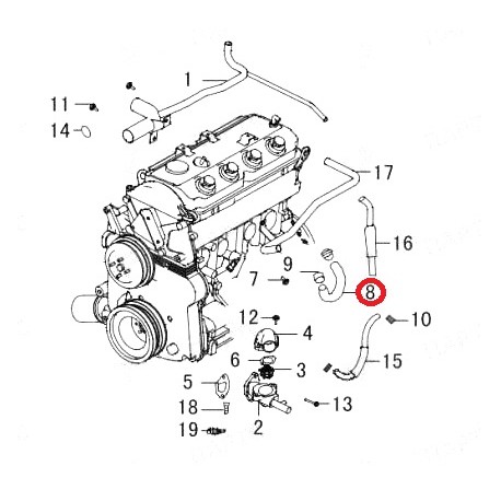 Водно съединение SMW250578 Great Wall Hover H3 H5