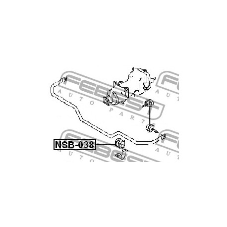 Tампон 54613CA000 NSB038 Nissan задна стабилизираща щанга
