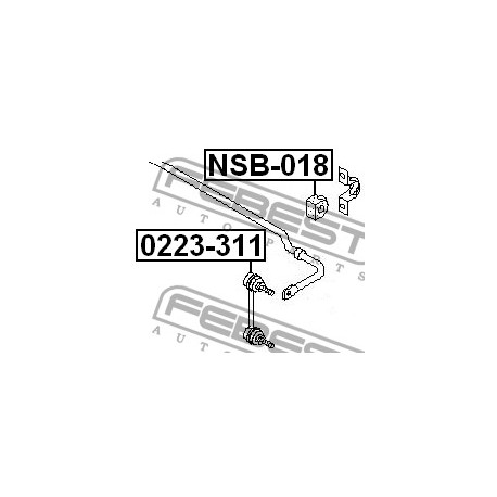 Тампон 546138H518 NSB018 Nissan X-Trail задна стабилизираща щанга