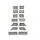 Капачки бутони комплект EWS-BM-113 61316848887 Bmw 5 5GT X5 X6