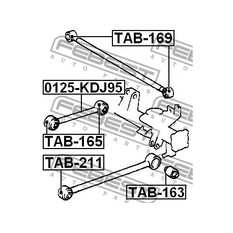 Тампон 4870235070 TAB163 Hyundai Kia Toyota задна надлъжна щанга