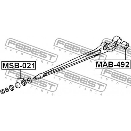 Тампон MB809388 MSB021 Mitsubishi Pajero заден носач