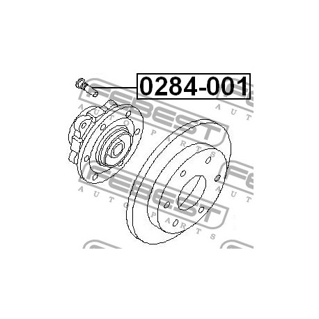 Шпилка 4322221B00 0284001 Infiniti Nissan Renault главина