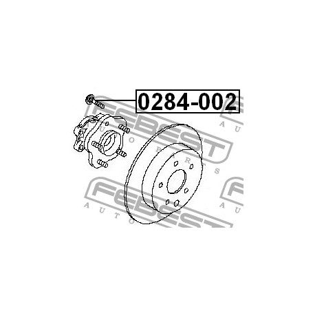 Шпилка главина 4322225B60 0284002 Infiniti Nissan