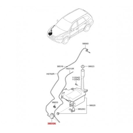 Помпа за чистачки ESP-KA-001 98510-1C100 Hyundai Kia