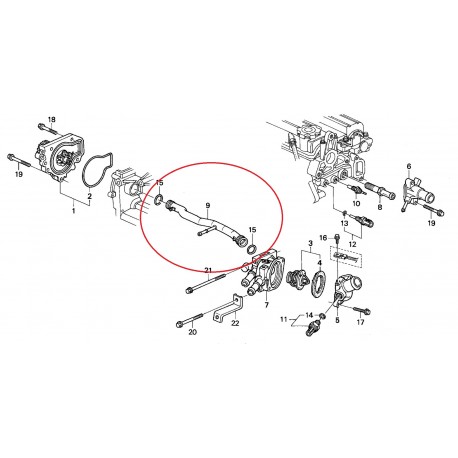 Тръба 19505P30000 19505-P30-000 Honda Crv 1 охладителна система