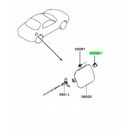 Щипка капачка резервоар MB642442 Mitsubishi