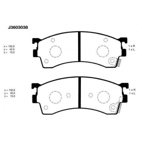 Предни накладки J3603038 CBY13323ZA Mazda