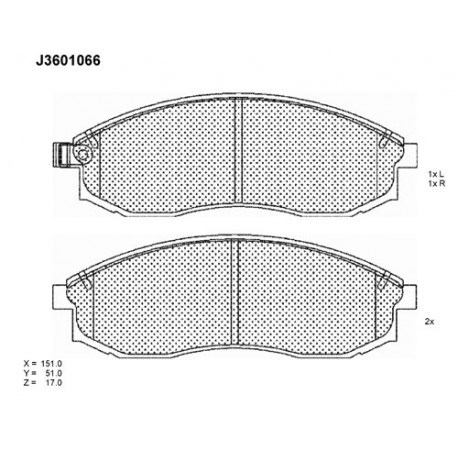 Предни накладки MR527550 J3601066 Mitsubishi L200