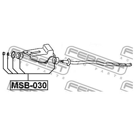 Тампони комплект MR465868 MSB030 Mitsubishi Pinin предна щанга