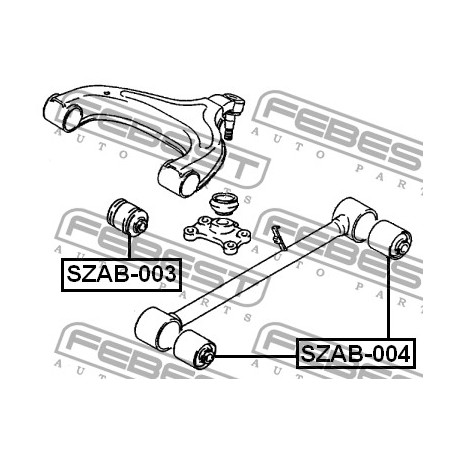 Втулка задна надлъжна щанга 0931912047 SZAB004 Suzuki