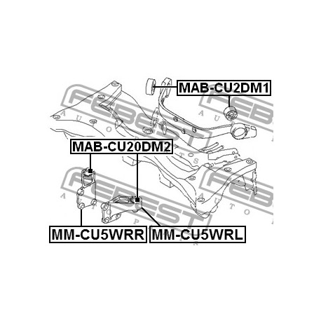 Тампон MR961408 MMCU5WRR Mitsubishi Outlander диференциал заден десен