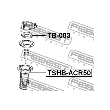 Маншон 4815742020 TSHBACR50 Toyota преден амортисьор