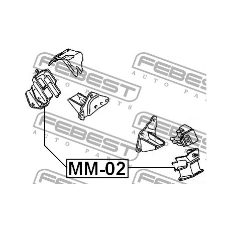 Тампон двигател MB007023 MM02 Mitsubishi Pajero