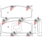 36484 Nissan накладки