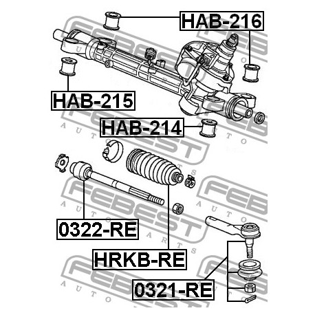 Маншон 53534SMA003 HRKBRE Honda CR-V кормилна рейка