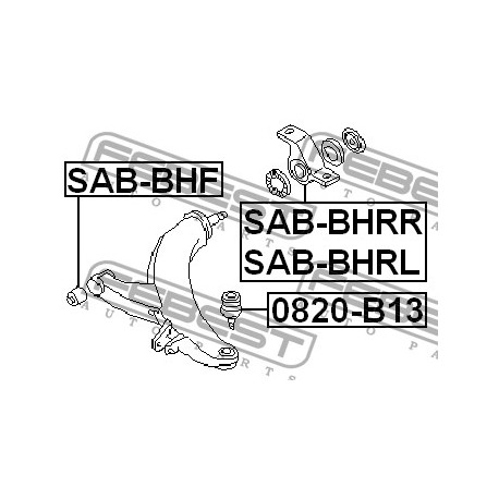 Заден ляв тампон 20201FA060 SABBHRL Subaru преден носач