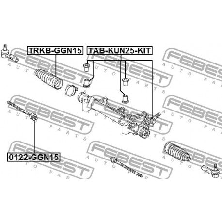 Mаншон 455360K010 TRKBGGN15 Toyota Hilux кормилна рейка