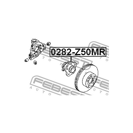 Лагер главина 432021AA0B 0282Z50MR Nissan заден