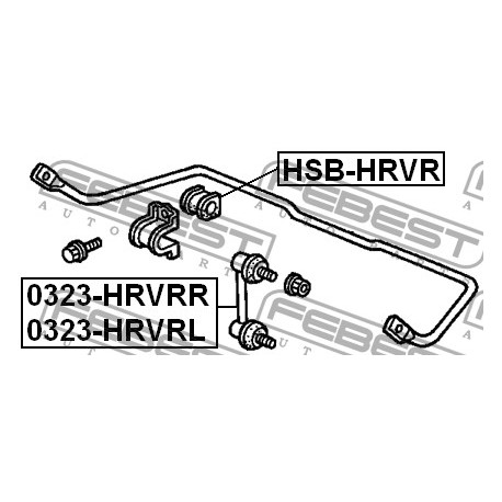 Тампон 52315S2H003 HSBHRVR Honda HR-V задна стабилизираща щанга