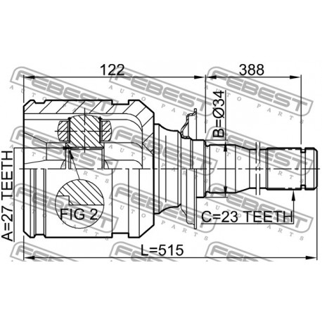 43030-42021 Toyota каре вътрешно дясно