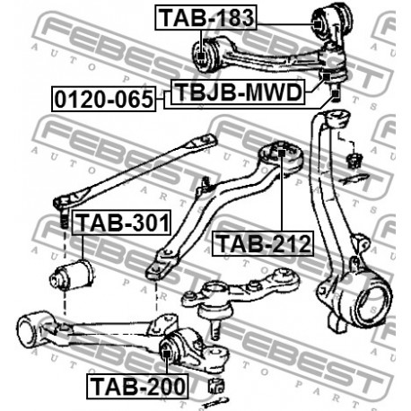 Шарнир 48630-59075 0120065 Lexus Toyota преден горен