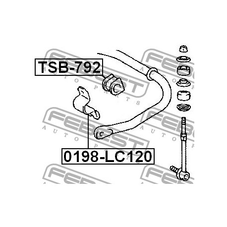 Планка 4882335060 0198LC120 Lexus Toyota стабилизираща щанга