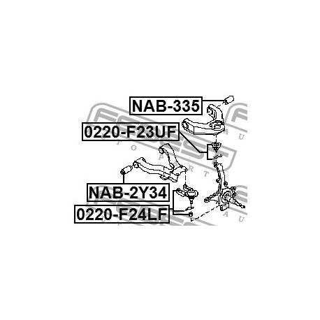 0220-F24LF Nissan Cabstar F24 долен шарнир