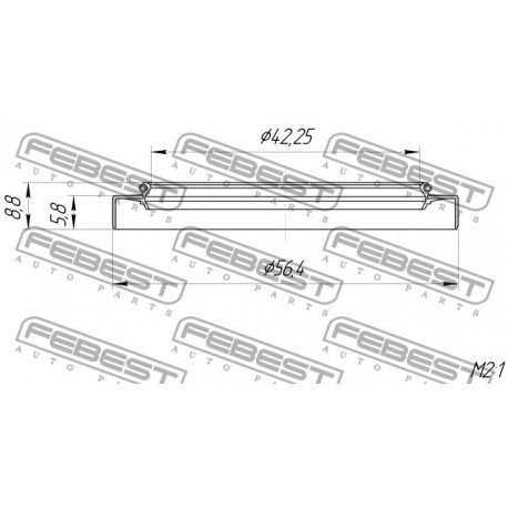 Семеринг G00325742A 95GDY44560609X Mazda предна полуоска ляв