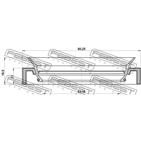 Семеринг MR350883 95HAS55801118C Mitsubishi Pajero заден диференциал