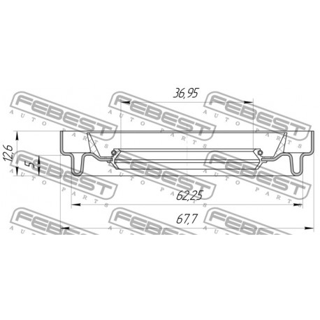 Семеринг G56025744 95HDS38620513X Mazda опорен лагер полуоска
