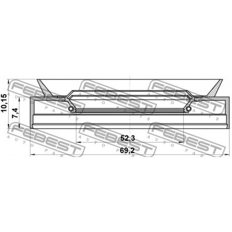Семеринг 09283-54001 95TBS54690710X Suzuki предна главина 54X69X7.4X10