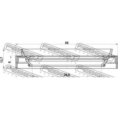 Семеринг 383424N500 95JES38550814X Nissan раздатъчна кутия