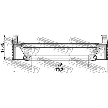 Семеринг 4023201J00 95MBS61700817X Nissan Patrol предна главина