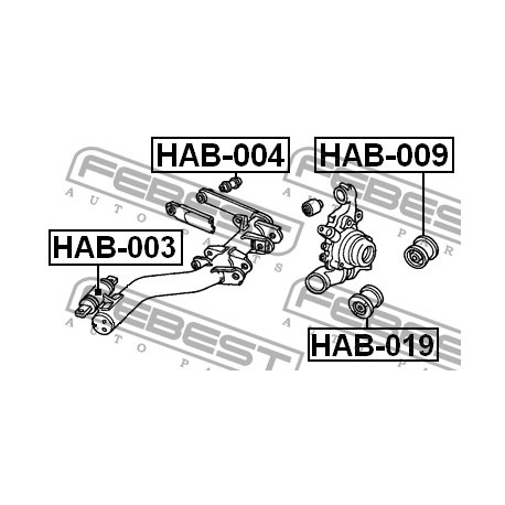 Втулка 52365-S9A-004 HAB-019 Honda CR-V шенкел задна долна