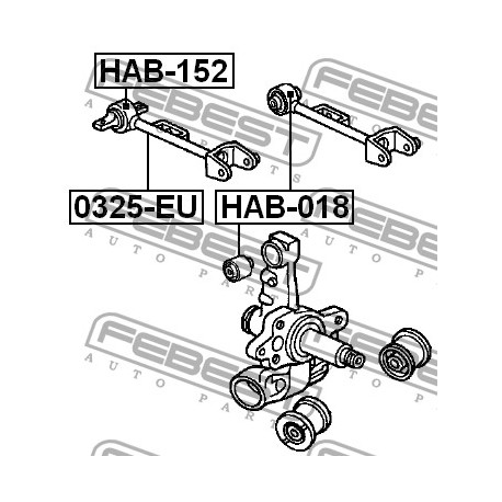 Втулка 52390S5A981 HAB152 Honda заден горен носач