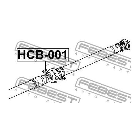 Висящ лагер кардан 40100S9AE01 HCB001 Honda Crv
