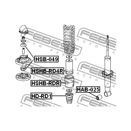 Буфер 52722SS0003 HDRD1 Honda заден амортисьор
