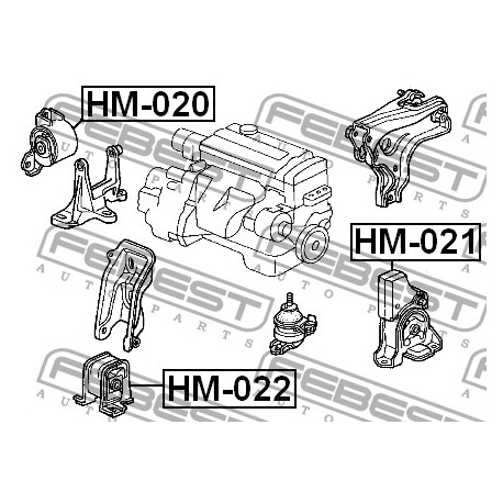 Преден тампон двигател 50840S2X000 HM022 Honda