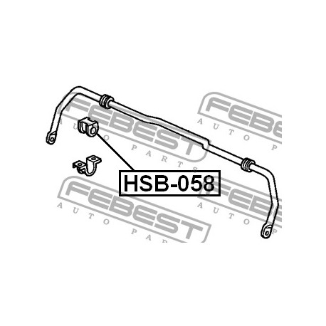 Тампон 52315S10A01 HSB058 Honda CR-V задна стабилизираща щанга