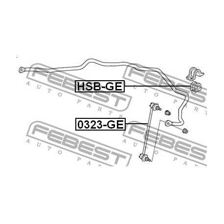Тампон 51306TF0G01 HSBGE Honda Jazz предна стабилизираща щанга