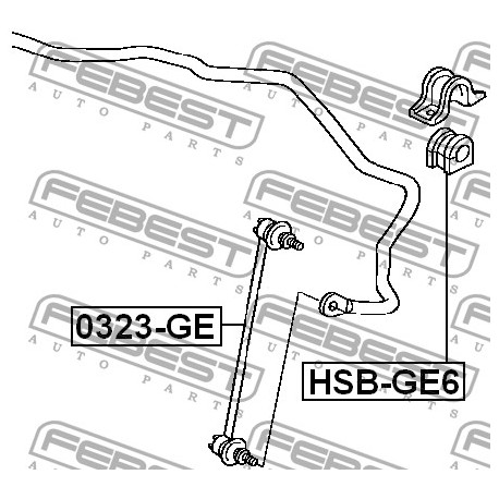 Тампон 51306TF0J01 HSBGE6 Honda предна стабилизираща щанга